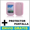 FUNDA SILICONA PARA BLACKBERRY 9800 STORM + PROTECTOR PANTALLA ROSA